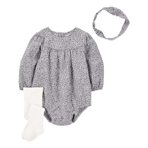 Carter's Child of Mine Baby Girl Bubble Romper Set, 3-Piece, Sizes 0/3-24 Months