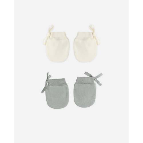 No Scratch Mittens, Set Of 2 || Steel Blue, Natural – Quincy Mae