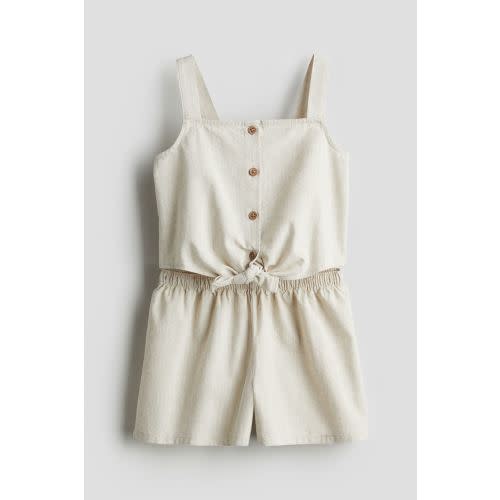 2-piece Set, Sleeveless, Light beige - size 2T (1.5-2Y)