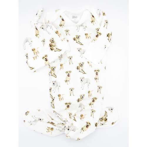 Yellow Labs: Newborn Outfit + Hat