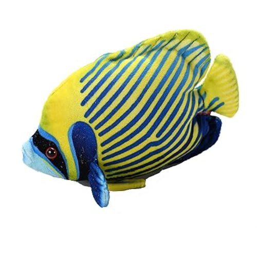 Wild Republic Coral Reef, Emperor Angelfish, Stuffed Animal, 6 inches, Gift for Kids, Plush Toy, Fill is Spun Recycled Water Bottles