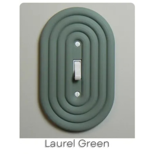 Mid-Century Modern Oval Light Switch Cover Plate for Toggle Light Switches