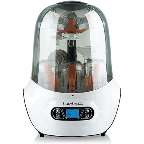 Baby Brezza Baby Bottle Sterilizer and Dryer Machine – Electric Steam Sterilization - Universal Fit - Pacifiers, Glass, Plastic, and Newborn Feeding Bottles