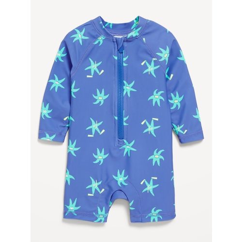 Color-Block Swim Rashguard One-Piece for Baby