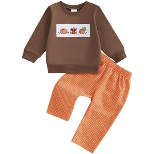 St Patricks Day Toddler Baby Boy Outfit Clover Embroidered Shirt And Plaid Pants Vingate My First St Pattys Day