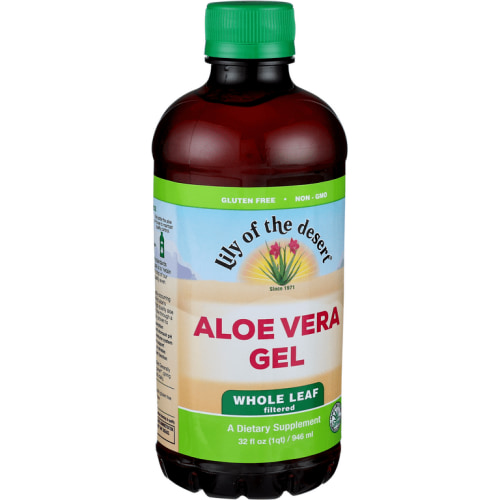 Lily Of The Desert PURE NATURAL REAL Whole Leaf Aloe Vera Gel - 32 Ounce