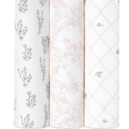 French Floral Silky Soft Swaddle 3 Pack | aden + anais