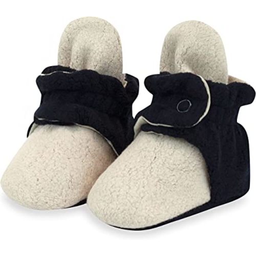 Zutano Unisex Fleece Baby Booties, Two Snap Closure, Newborn to 24 Months