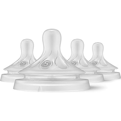 Philips Avent Natural Response Nipples, Extra Fast Flow (Flow 5), 4-Pack, SCY965/04