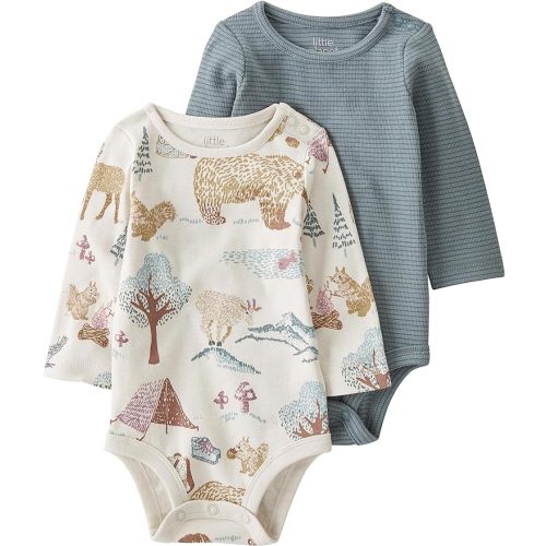 little planet by carter's Baby 2-Pack Organic Cotton Long-Sleeve Bodysuits