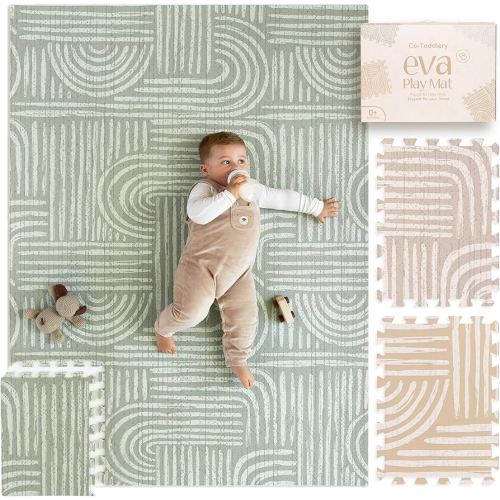 Baby Play Mat – Premium Foam Playmat for Babies & Toddlers, 67" x 48", Neutral Modern Look, Easy-Clean & Non-Toxic, Ideal for Tummy Time, Decor-Friendly Baby Floor Play Mat for Any Room – Co-Toddlery