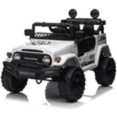 Kerry Yoo Ride on Truck,12V Toyota SUV Kids Electric Car ,with Remote Control for Children,Music,LED Lights-White