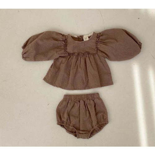 Balloon Sleeve Linen Bloomers Set – August + Willow