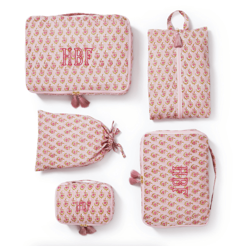 5-Piece Block Print Packing Cube Set