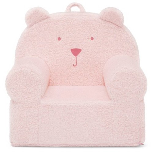 babyGap by Delta Children Faux Shearling Bear Chair - Greenguard Gold Certified, Color: Blush