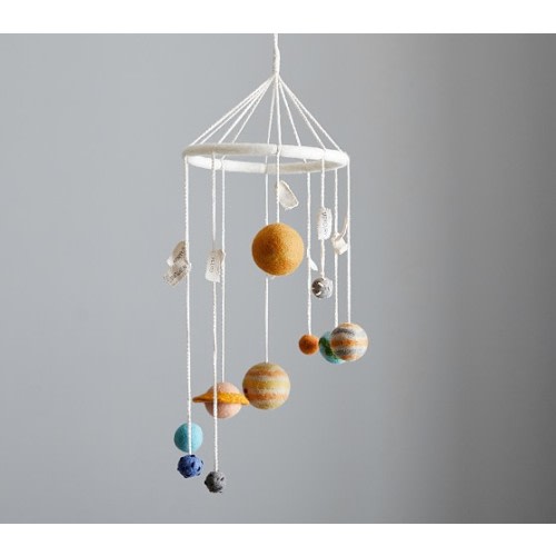 Planet Wool Ceiling Mobile | Pottery Barn Kids