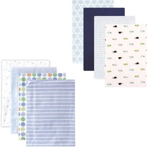 Luvable Friends Baby Boys' Flannel Receiving Blanket, 8-Pack, Choose Your Color