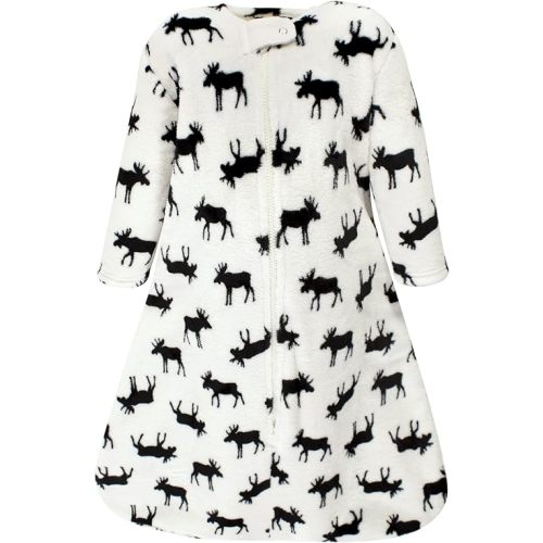 Hudson Baby Unisex Baby Plush Sleeping Bag, Sack, Blanket, Long-Sleeve Moose, 18-24 Months