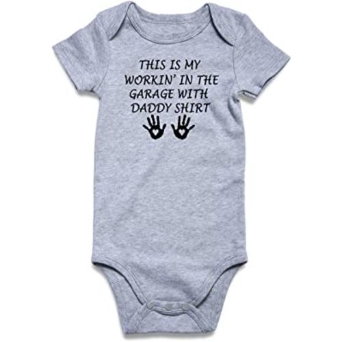 Funnycokid Baby Boys Girls Bodysuit Funny Newborn Romper Short Sleeve Infant Neutral Outfits Jumpsuit 0-12 Months
