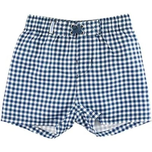 RUGGEDBUTTS Boys UPF50+ Sun Protection Gingham Swim Trunks