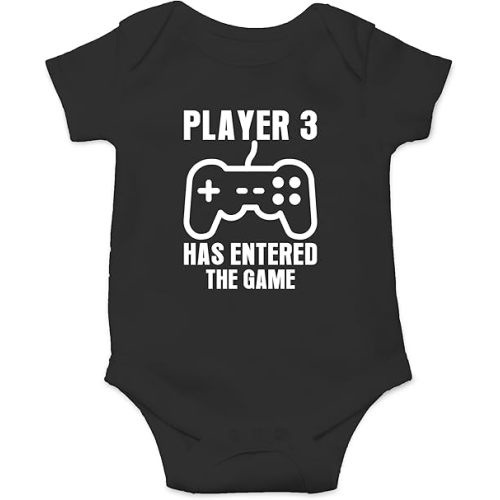 Crazy Bros Tee's Player 3 Has Entered the Game Baby Bodysuit Funny Infant Boy Outfit Cute Unisex Comfy Humor