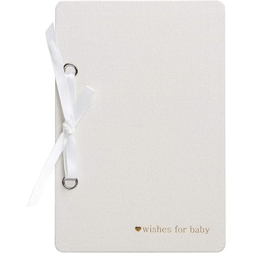Baby Shower Card Keepsake Book with Ribbon Binding