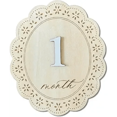 Baby Girl Monthly Milestone Signs, 1-12 Monthly Baby Milestone Girl, Newborn Photography Props Double-Sided, Nursery Decor for Girls (M03)