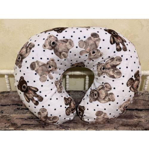 Nursing Pillow Cover, Teddy Bear Minky, Breastfeeding Pillow Cover