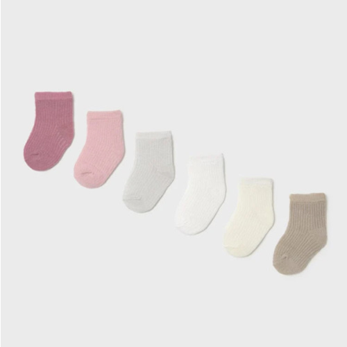 Mayoral 6 Pair Socks Set in Pinks | Little Miss Muffin Children & Home
