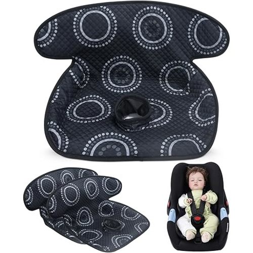 Piddle Pad, Car Seat Potty Training Protector, Waterproof Car Seat Cover with Anti-Slip Backing, Machine Washable Liner for Baby Toddler Carseat, Stroller (Black, 2PC)