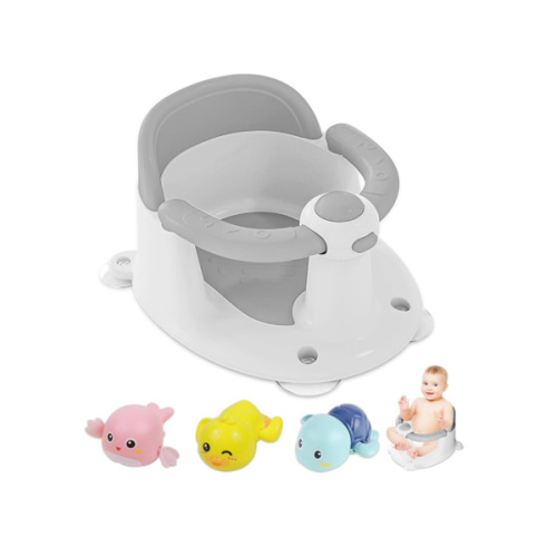 Baby Bath Seat for Babies 6 Months & Up, Bath Seats for Babies Sitting Up, 3 Baby Bath Toys, Open Design, Non-Slip, Compact Toddler Bath Seat.