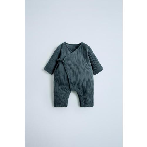LONG MUSLIN KIMONO - Blue / Gray | ZARA United States