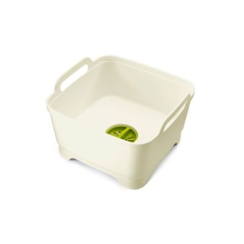 Joseph Joseph Wash and Drain Washing Up Bowl White/Green: Polypropylene Dish Drying Mat & Rack, Hand Wash, 2-Year Warranty : Target