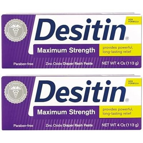 DESITIN Maximum Strength Diaper Rash Paste, 2 Pack (4 Ounce)