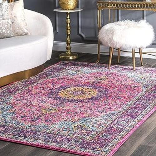 nuLOOM Verona Vintage Persian Area Rug, 5x7, Pink