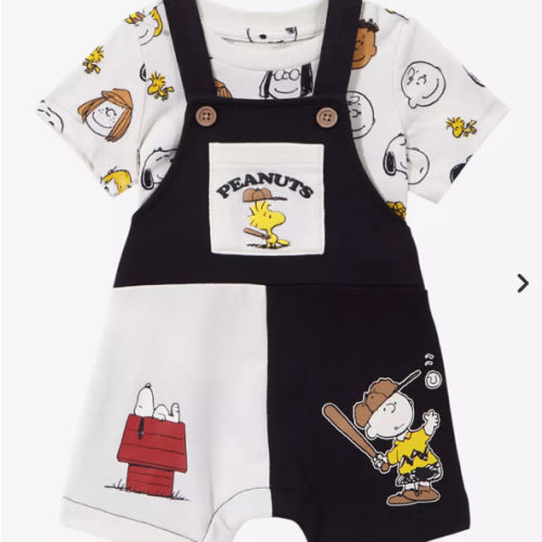 Peanuts Characters Color Block Infant T-Shirt and Overall Set - BoxLunch Exclusive | BoxLunch