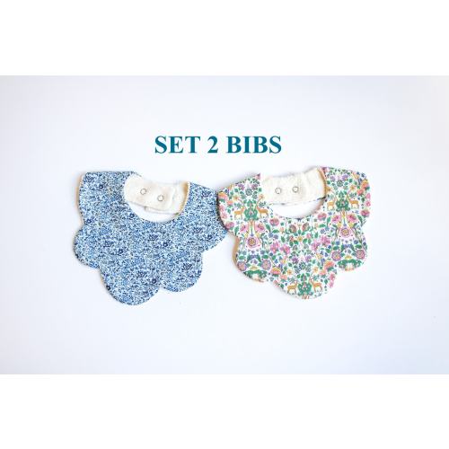 Liberty of London Baby Bib - Floral Print Baby Cotton Bib - New Born bib - Double Gauze bib - Liberty Baby Burp Cloth - Baby Shower Gift