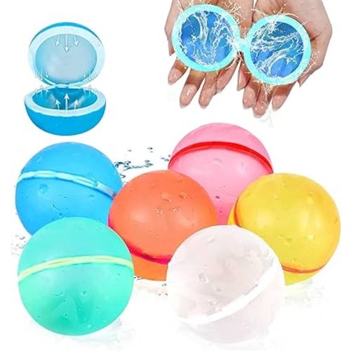 Amazon.com: Reusable Water Balloons Magnetic Water Balls Quick Fill Self Sealing Water Bomb Splash Balls Water Ball Outside Activities Water Games Toys for Adults Kids (NEW-6PCS) : Toys & Games
