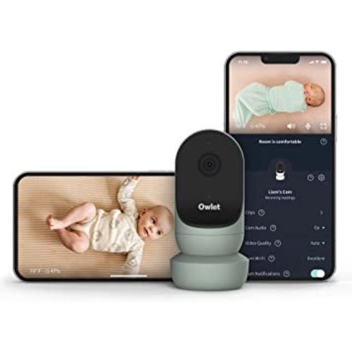 Owlet Cam 2 Video Baby Monitor with Camera and Audio - Wifi streaming from anywhere, Night Vision, Cry, Sound and Motion Notifications, Mounting kit included, Sleepy Sage