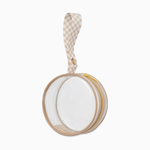 Itzy Ritzy Pacifier Case - Toast Checkerboard