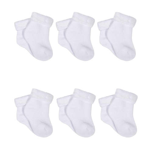 Gerber Terry Socks 6 Pairs 03 Months in White