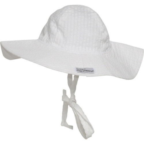 UPF 50+ Floppy Hat, Vanilla Stripe Seersucker - Flap Happy Hats, Scarves & Gloves | Maisonette
