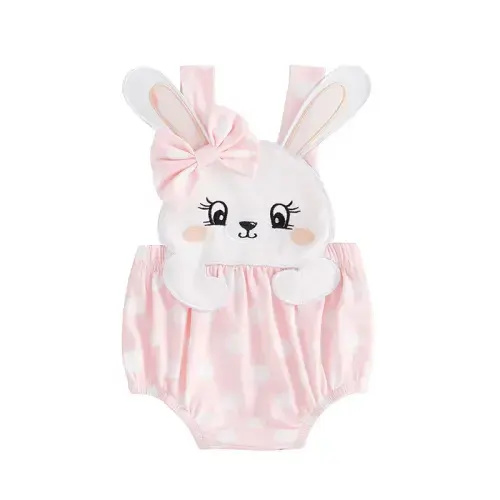 CUTE BUNNY Romper - Hazel & Bo-3-6 mos