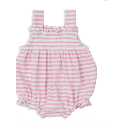 Girls' Striped Terry Bubble Romper - Baby