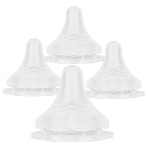 Baby Bottle Silicone Nipples (M) for Spectra,3m+,Meudim Flow, 4 Count