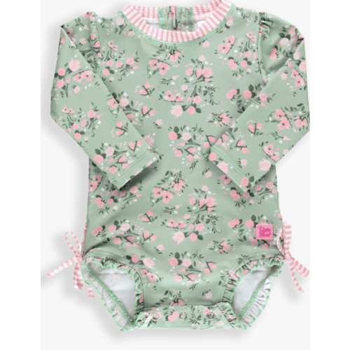 Ruffle Butts Floral Long Sleeve One Piece Rash Guard