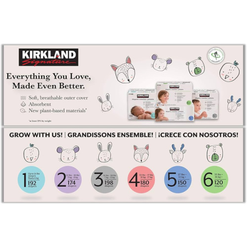 Kirkland Signature Diapers, Size 1, 192 ct | Costco