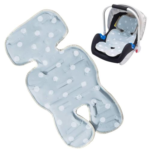 Car Seat Cooling Pad for Baby, 2 in 1 Reversible Car Seat Cooler, Summer Infant Car Seat Cooling Cushion, Multifunctional Stroller Cooling Pad Liners for Carrier, Chair, Swing (Grey)