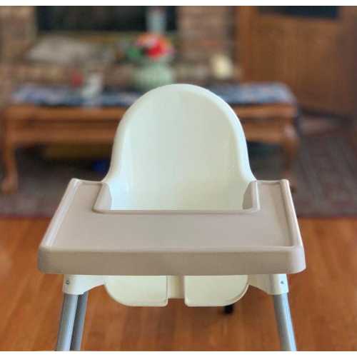 Sand / Full Cover Placemat for IKEA High Chair, Antilop Highchair Full Coverage Placemat, Silicone Tray Cover