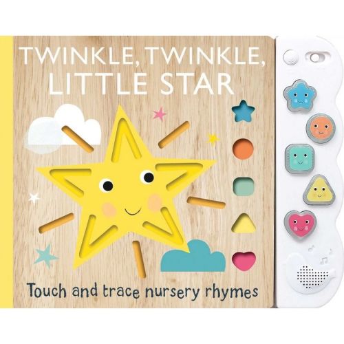 Touch and Trace Nursery Rhymes: Twinkle, Twinkle Little Star with 5-Buttton Light and Sound - by Editors of Silver Dolphin Books (Board Book)
